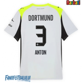 Borussia Dortmund Waldemar Anton #3 Tricou Fotbal Replică 2025-26 Barbati Deplasare